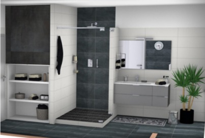 Image 3D d'une salle de bain